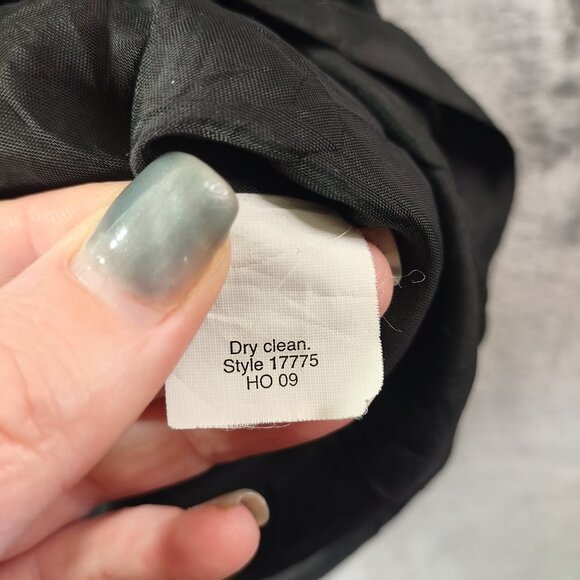 J Crew Womens Black 100% Wool Ruffle Neck Dress 0 Career Lined Classic Office - Picture 6 of 11